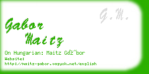 gabor maitz business card